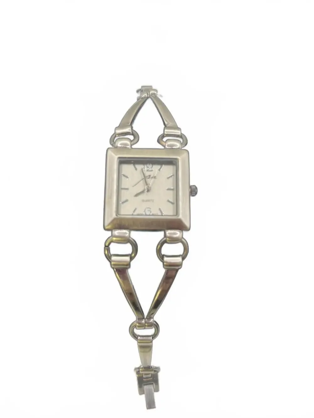 Women's Wristwatch Square Face Silver Tone by Personal Accents Stainless Steel